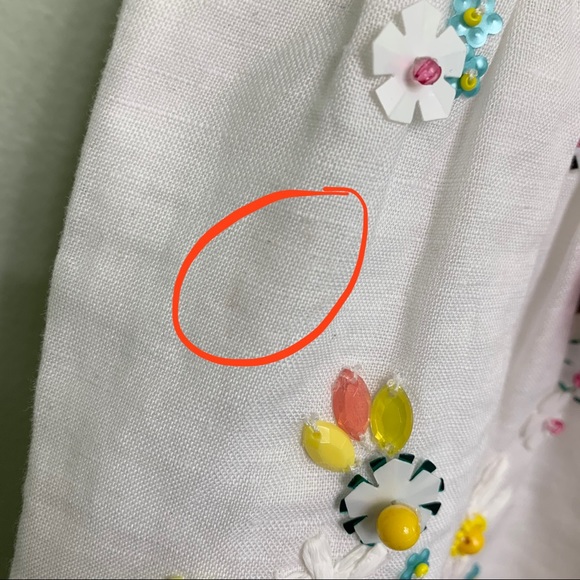 🟣J.Crew Linen Blend Embellished Peplum Tank Top - Picture 15 of 15